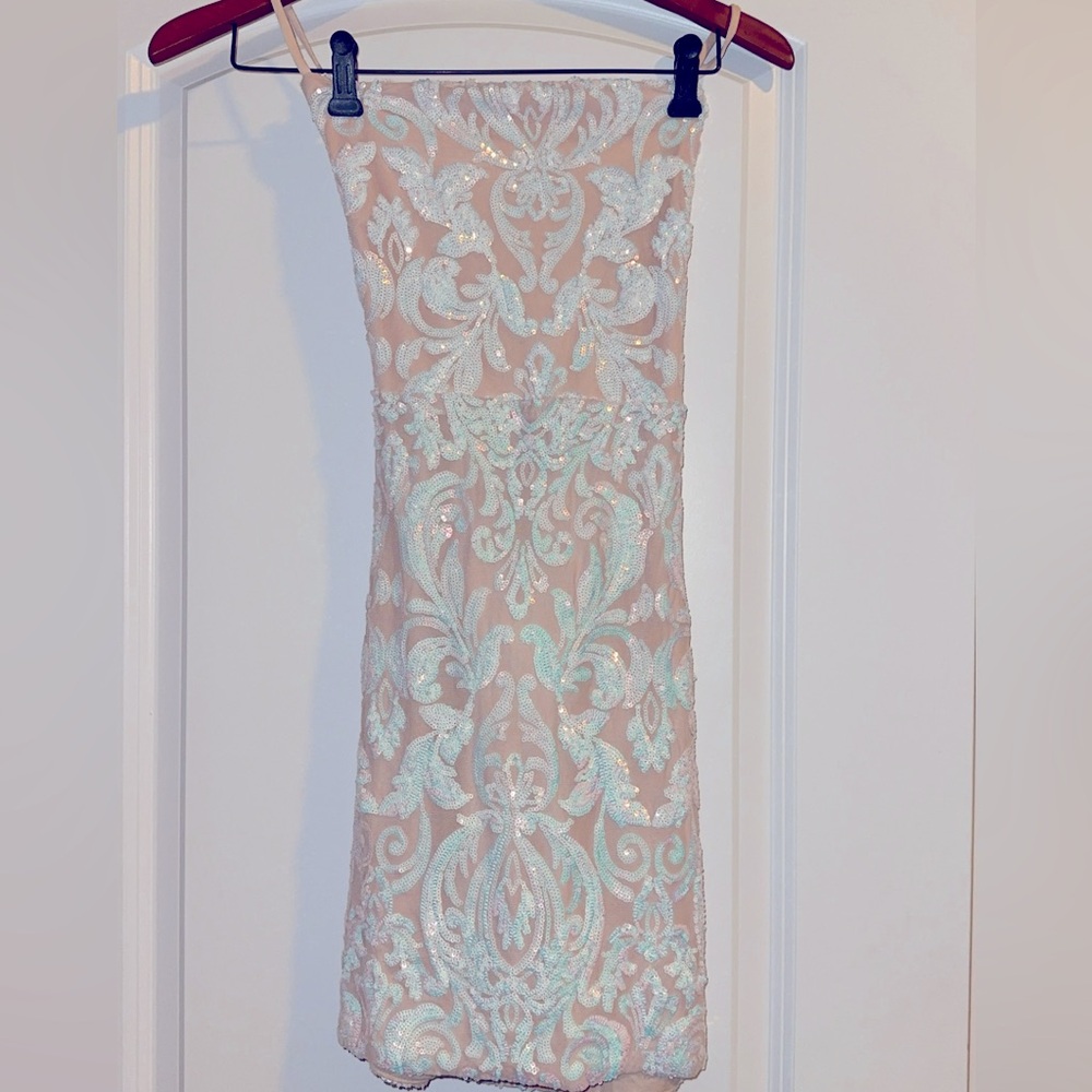 Tan homecoming dress